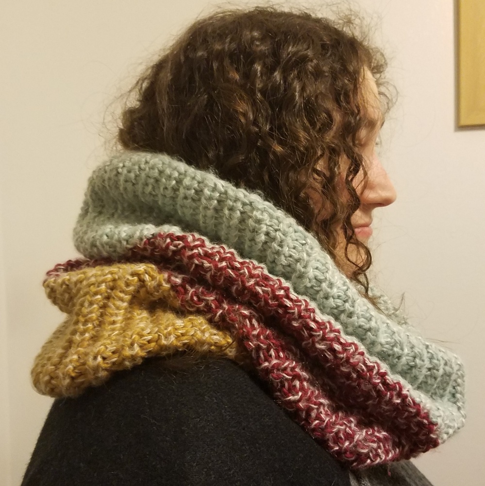 Cuddly Colorblock Infinity Scarf/Snood